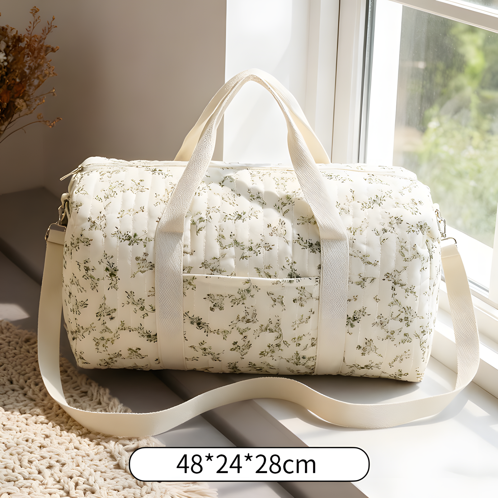 Large Cotton Travel and Diaper Bag