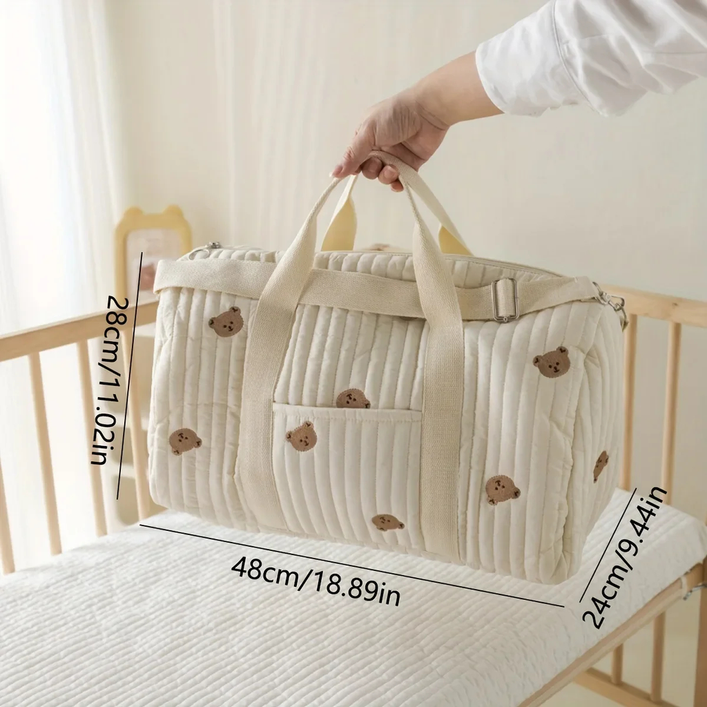 Large Cotton Travel and Diaper Bag